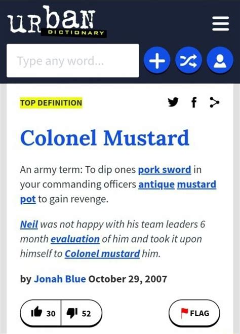 mustard urban dictionary.